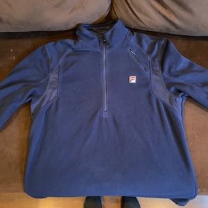 Fila Mens Medium Blue Quarter Zip With Zippers